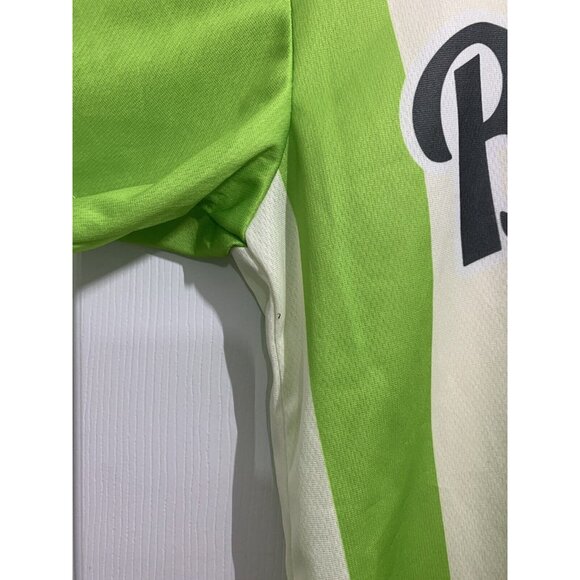 SHONAN BELLMARE FRIDAY NIGHT J LEAGUE JAPAN 12 GREEN STRIPE SHIRT SOCCER JERSEY - Picture 5 of 12